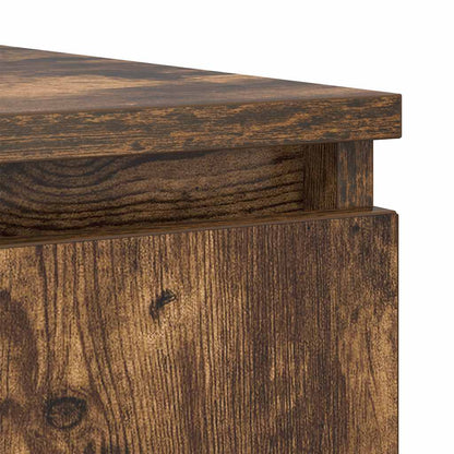 Sideboard with Drawers Smoked Oak 100.5x35x98.5 cm