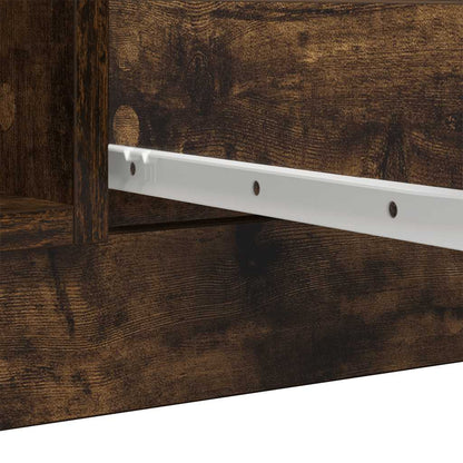 Sideboard with Drawers Smoked Oak 100.5x35x98.5 cm