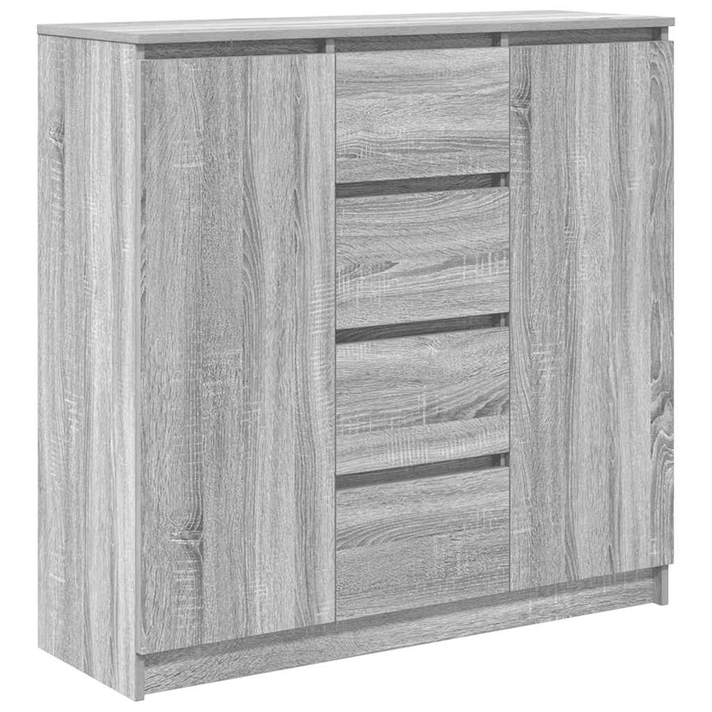 Sideboard with Drawers Grey Sonoma 100.5x35x98.5 cm