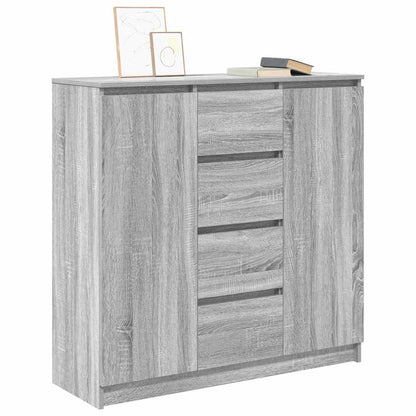 Sideboard with Drawers Grey Sonoma 100.5x35x98.5 cm Engineered Wood