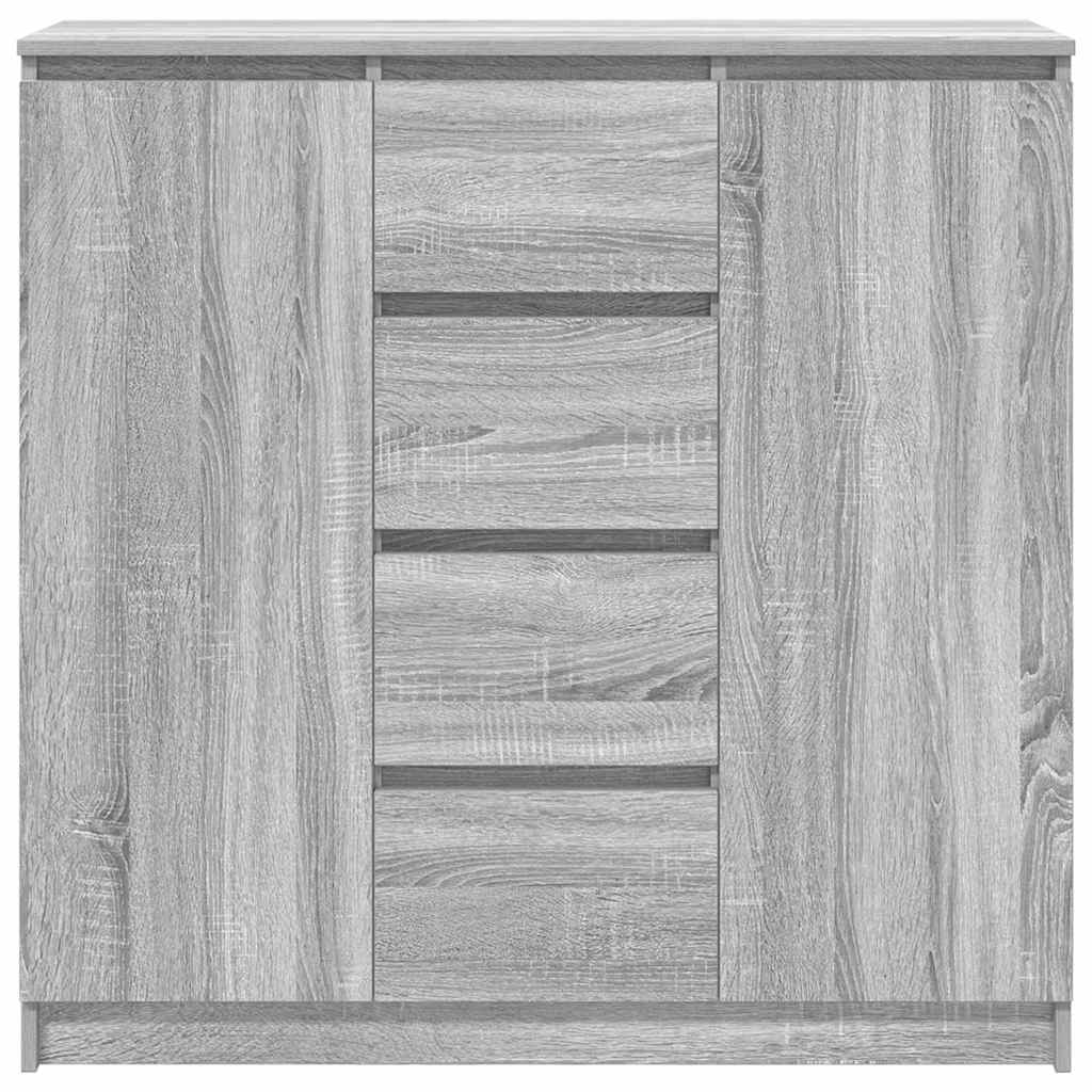Sideboard with Drawers Grey Sonoma 100.5x35x98.5 cm Engineered Wood