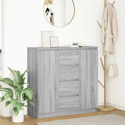Sideboard with Drawers Grey Sonoma 100.5x35x98.5 cm Engineered Wood