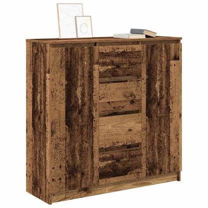 Sideboard with Drawers Old Wood 100.5x35x98.5 cm Engineered Wood