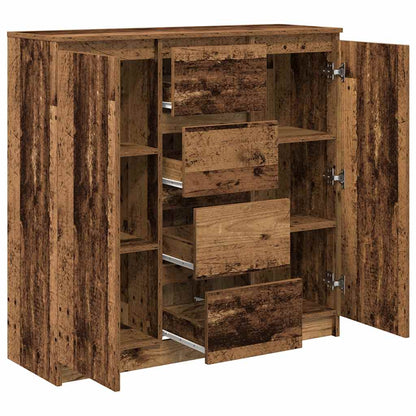 Sideboard with Drawers Old Wood 100.5x35x98.5 cm Engineered Wood