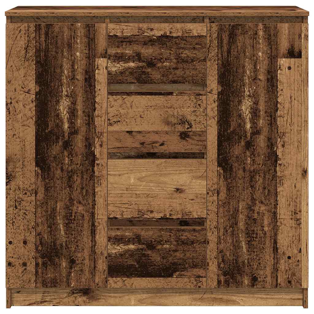Sideboard with Drawers Old Wood 100.5x35x98.5 cm Engineered Wood