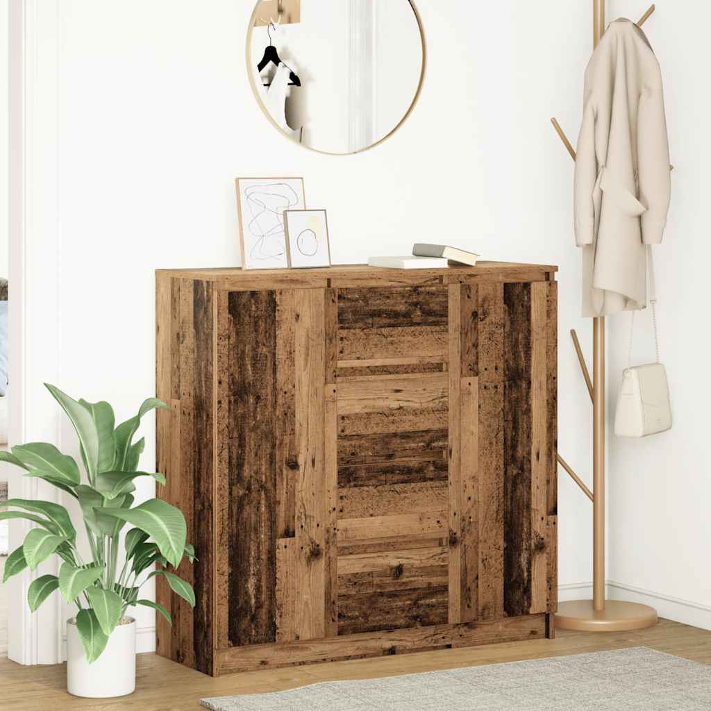 Sideboard with Drawers Old Wood 100.5x35x98.5 cm Engineered Wood