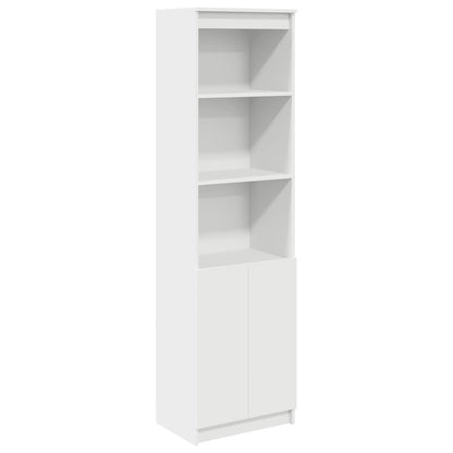 Highboard White 50x35x180 cm Engineered Wood