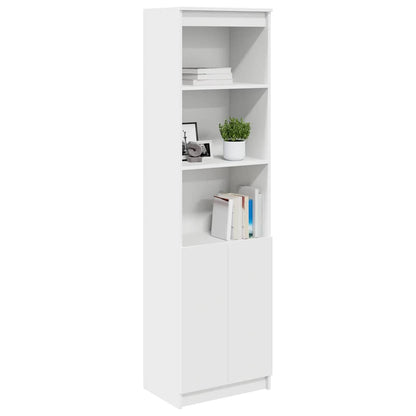 Highboard White 50x35x180 cm Engineered Wood