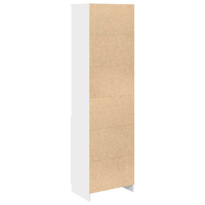 Highboard White 50x35x180 cm Engineered Wood