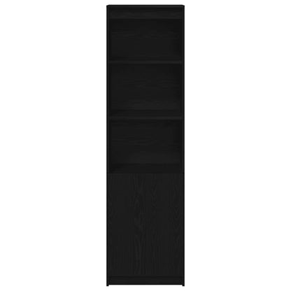 Highboard Black Oak 50x35x180 cm Engineered Wood