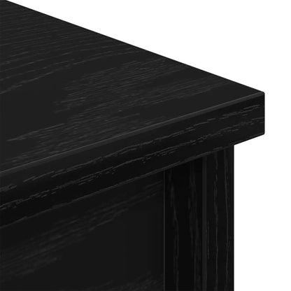 Highboard Black Oak 50x35x180 cm Engineered Wood