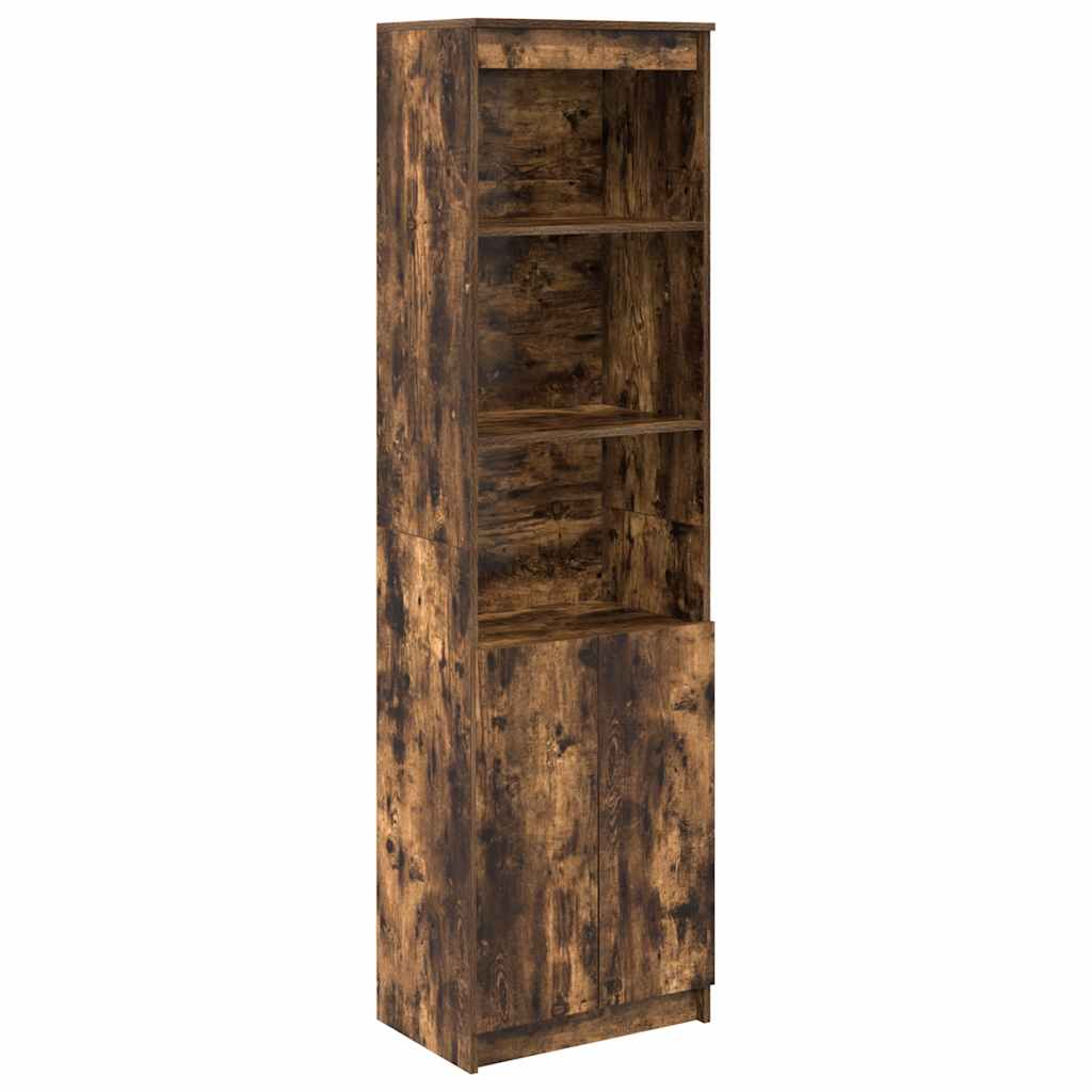 Highboard Smoked Oak 50x35x180 cm Engineered Wood