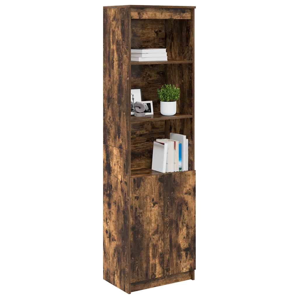 Highboard Smoked Oak 50x35x180 cm Engineered Wood