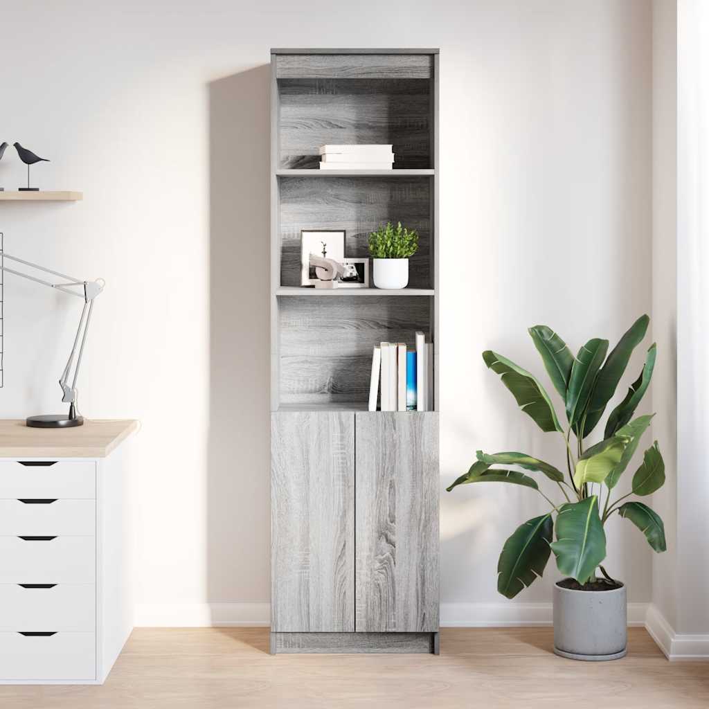 Highboard Grey Sonoma 50x35x180 cm Engineered Wood