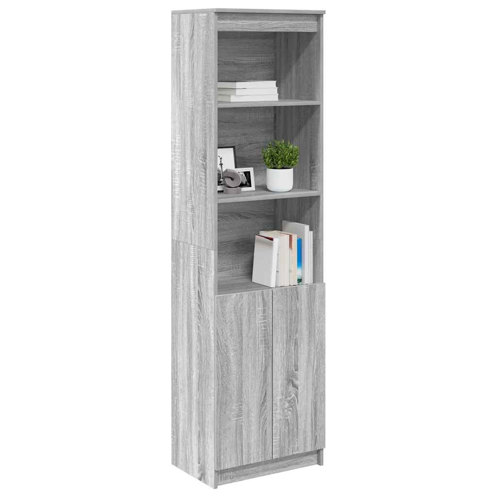 Highboard Grey Sonoma 50x35x180 cm Engineered Wood