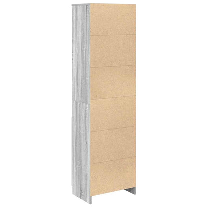 Highboard Grey Sonoma 50x35x180 cm Engineered Wood