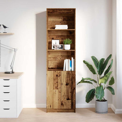 Highboard Old Wood 50x35x180 cm Engineered Wood