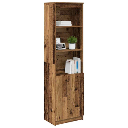 Highboard Old Wood 50x35x180 cm Engineered Wood