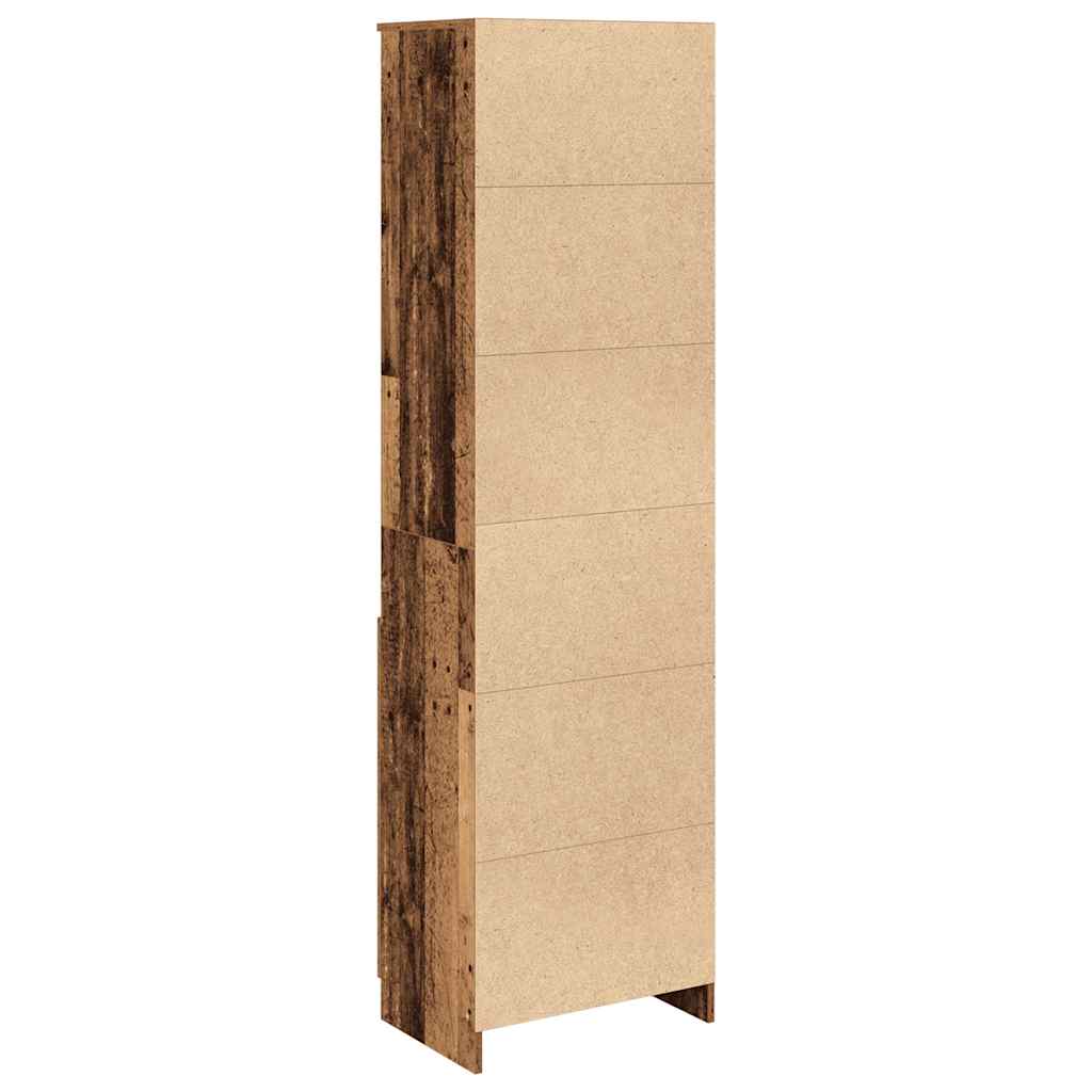 Highboard Old Wood 50x35x180 cm Engineered Wood