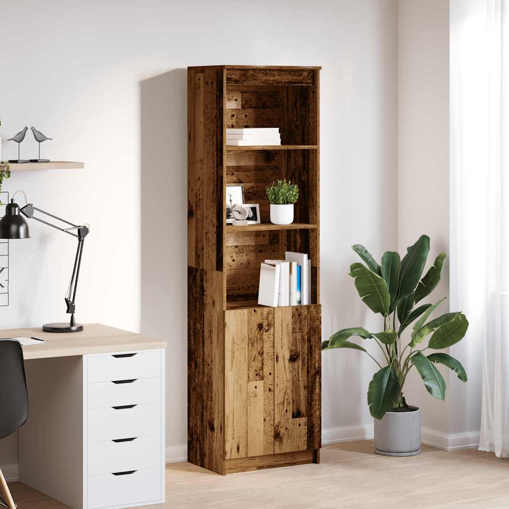 Highboard Old Wood 50x35x180 cm Engineered Wood