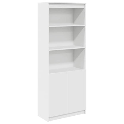 Highboard White 70x35x180 cm Engineered Wood