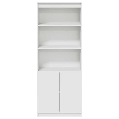 Highboard White 70x35x180 cm Engineered Wood