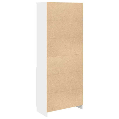 Highboard White 70x35x180 cm Engineered Wood