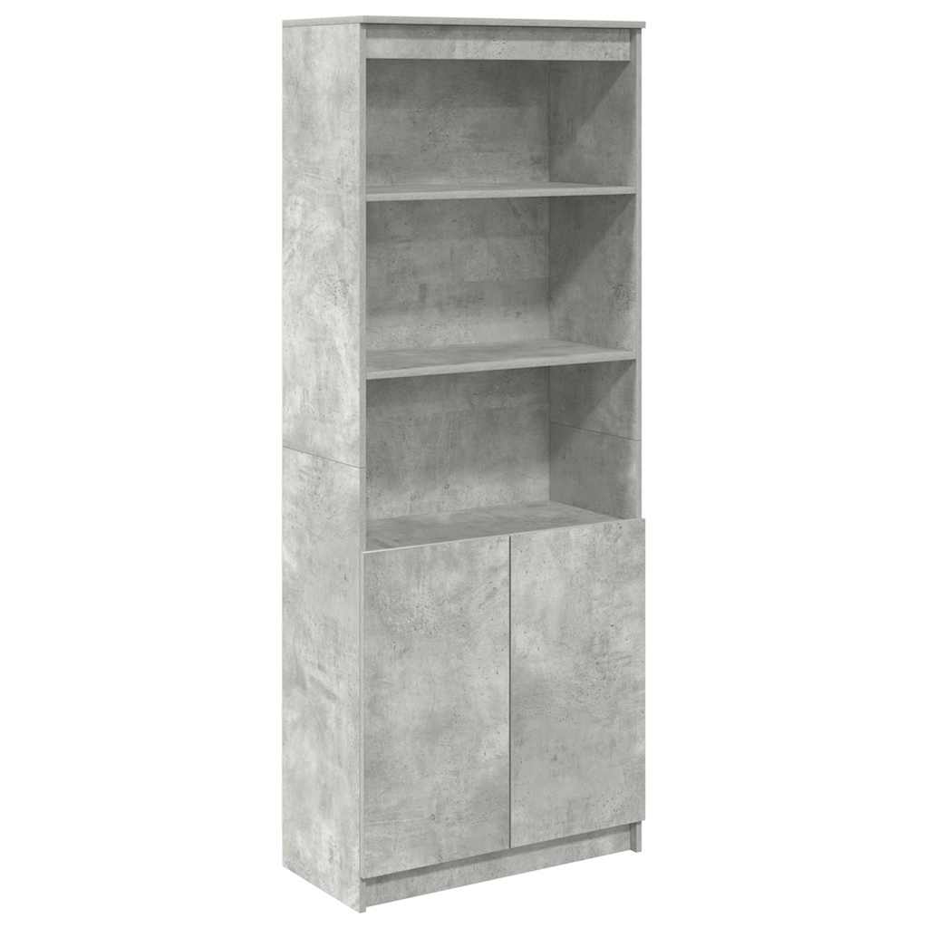Highboard Concrete Grey 70x35x180 cm Engineered Wood