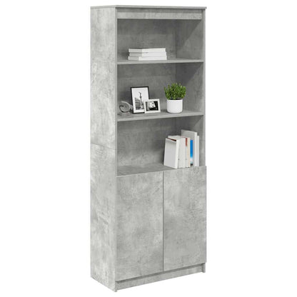 Highboard Concrete Grey 70x35x180 cm Engineered Wood