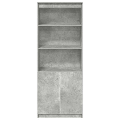 Highboard Concrete Grey 70x35x180 cm Engineered Wood