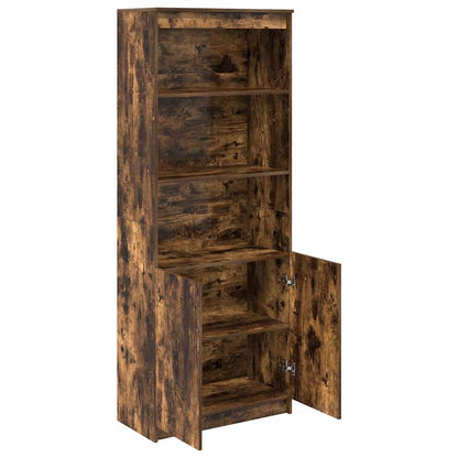 Highboard Smoked Oak 70x35x180 cm Engineered Wood
