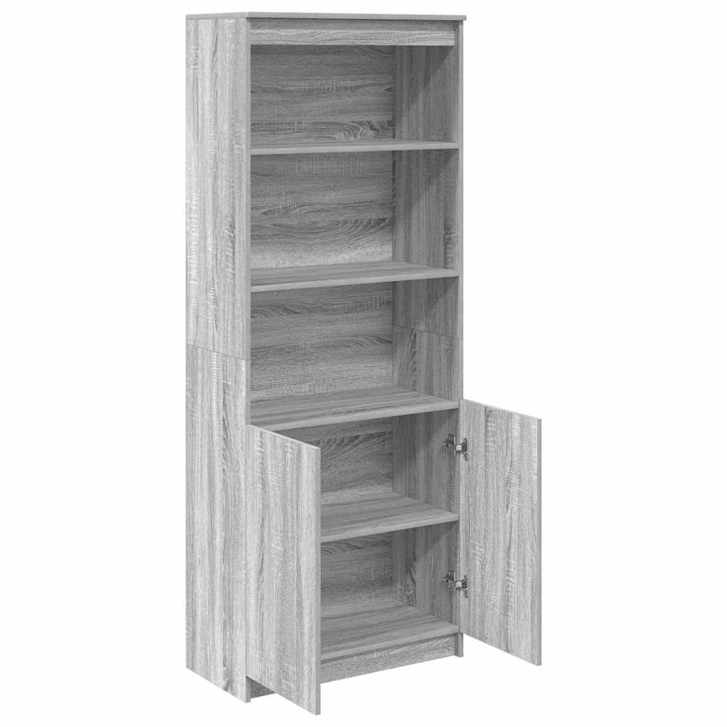 Highboard Grey Sonoma 70x35x180 cm Engineered Wood