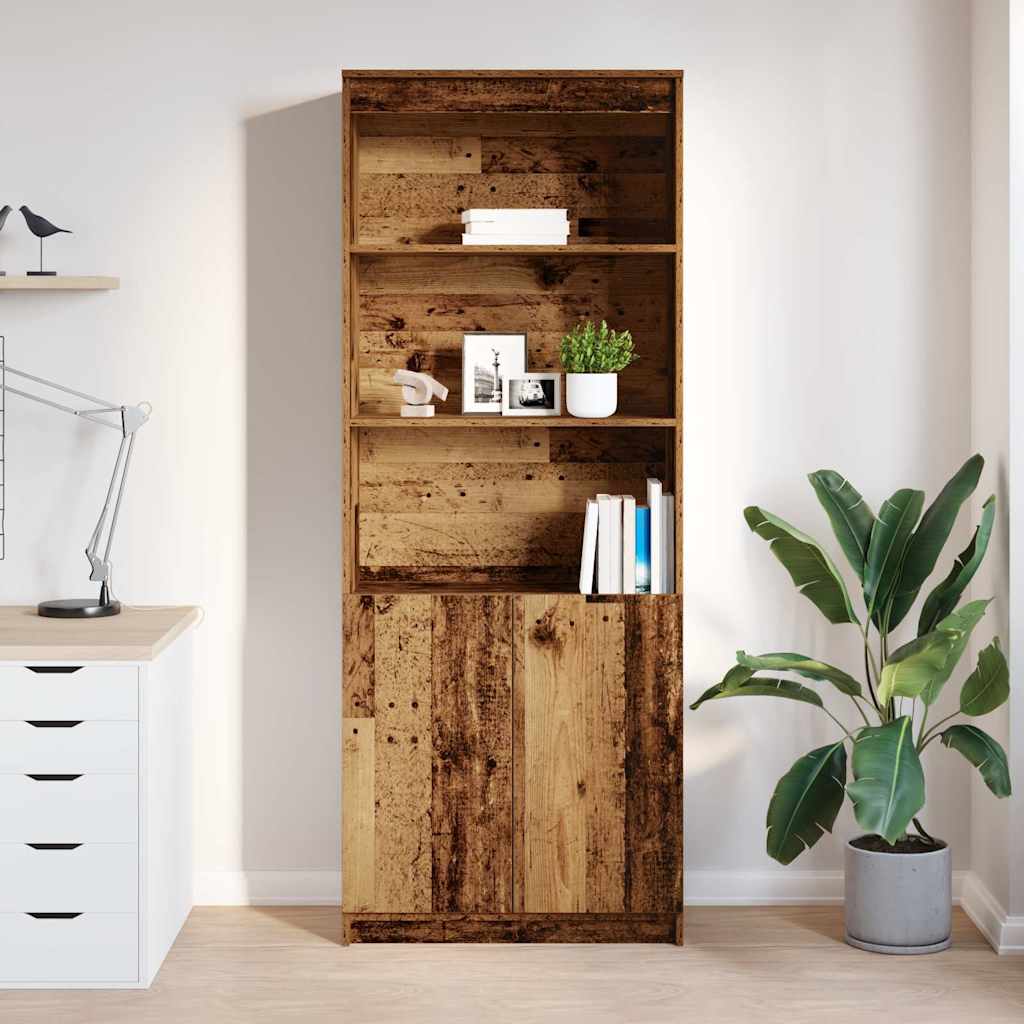 Highboard Old Wood 70x35x180 cm Engineered Wood