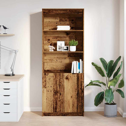 Highboard Old Wood 70x35x180 cm Engineered Wood