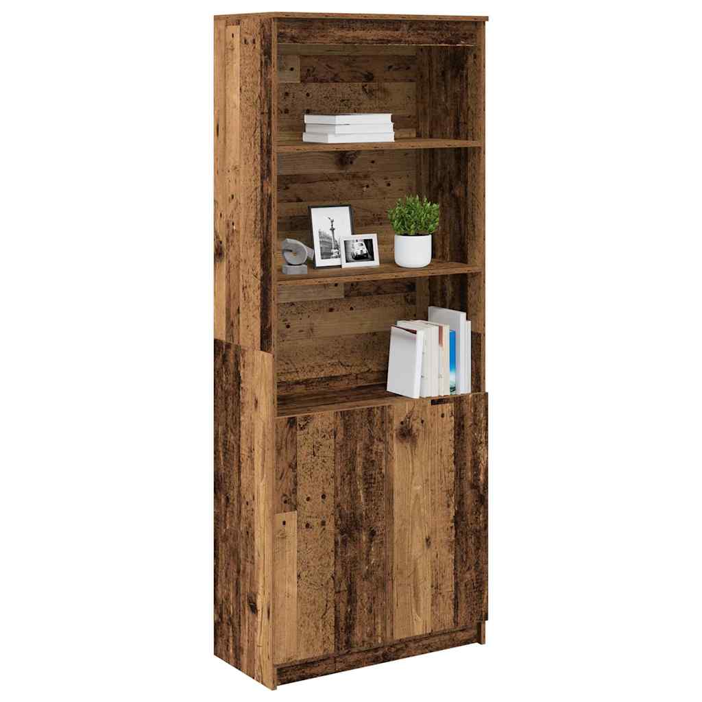 Highboard Old Wood 70x35x180 cm Engineered Wood