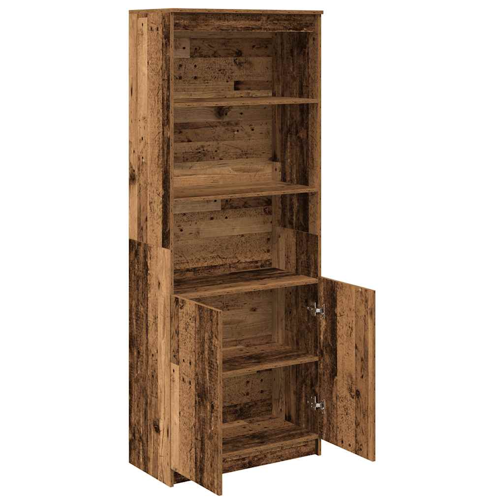 Highboard Old Wood 70x35x180 cm Engineered Wood
