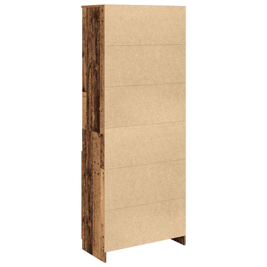 Highboard Old Wood 70x35x180 cm Engineered Wood