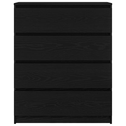 Sideboard Black Oak 80x35x99 cm Engineered Wood