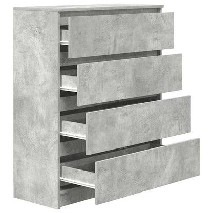 Sideboard Concrete Grey 80x35x99 cm Engineered Wood