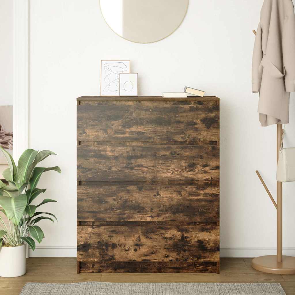Sideboard Smoked Oak 80x35x99 cm Engineered Wood