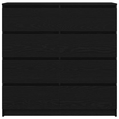 Sideboard Black Oak 100x35x99 cm Engineered Wood