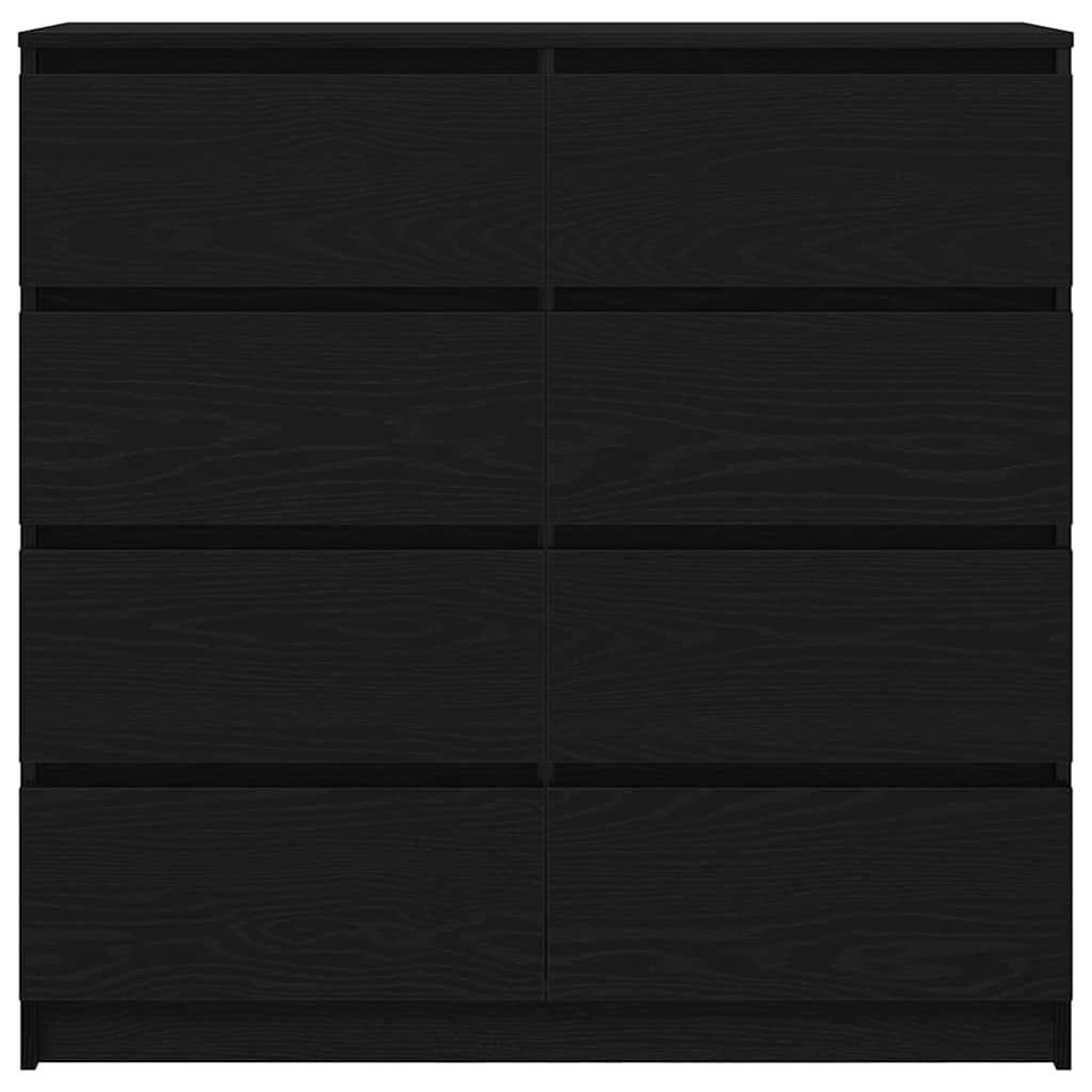 Sideboard Black Oak 100x35x99 cm Engineered Wood