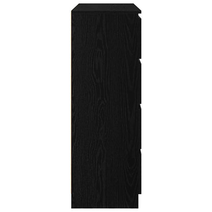 Sideboard Black Oak 100x35x99 cm Engineered Wood