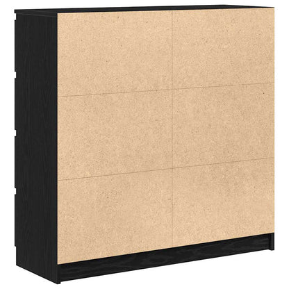 Sideboard Black Oak 100x35x99 cm Engineered Wood