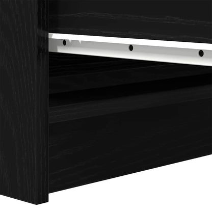 Sideboard Black Oak 100x35x99 cm Engineered Wood