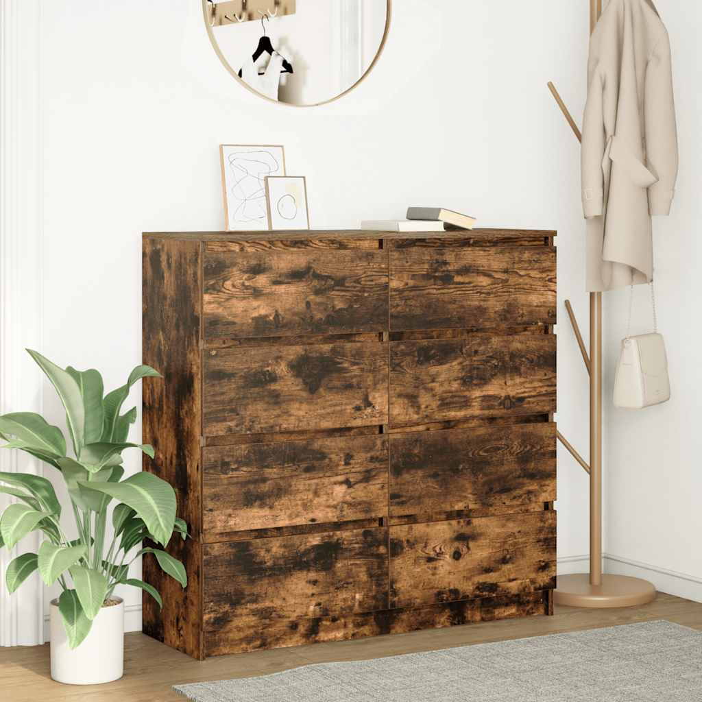Sideboard Smoked Oak 100x35x99 cm Engineered Wood