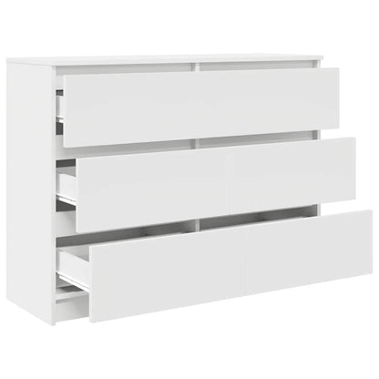 Sideboard White 100x35x76 cm Engineered Wood
