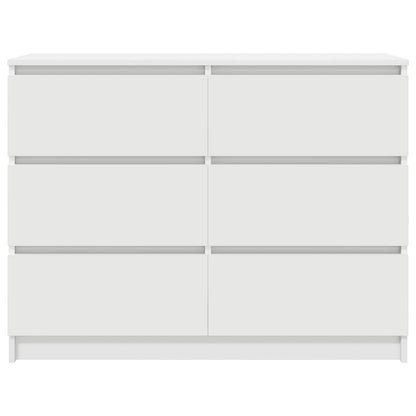 Sideboard White 100x35x76 cm Engineered Wood