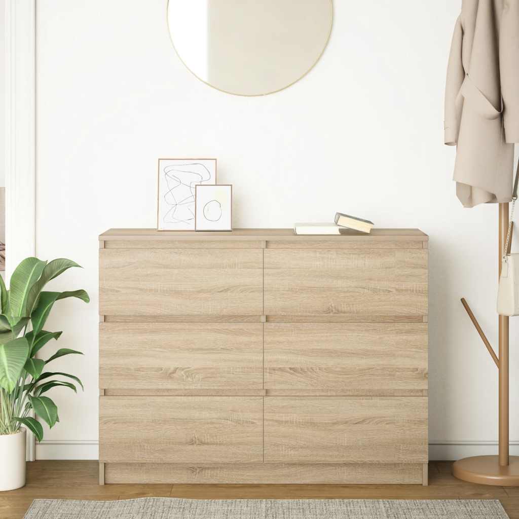 Sideboard Sonoma Oak 100x35x76 cm Engineered Wood