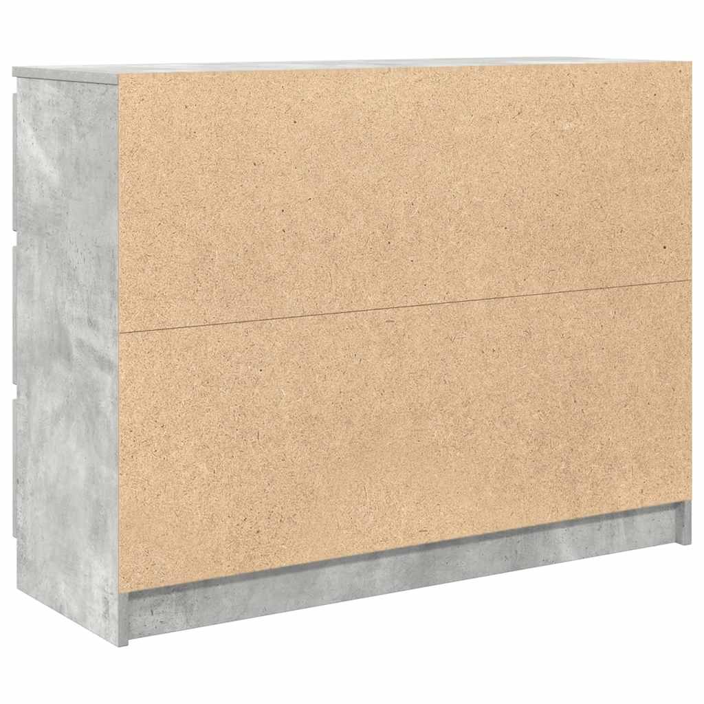 Sideboard Concrete Grey 100x35x76 cm Engineered Wood